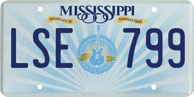 MS license plate LSE799