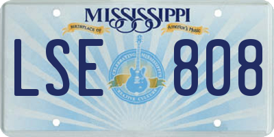 MS license plate LSE808