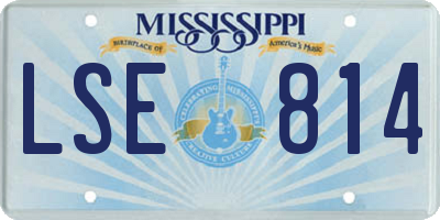 MS license plate LSE814