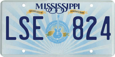 MS license plate LSE824