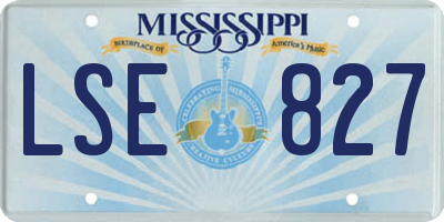 MS license plate LSE827