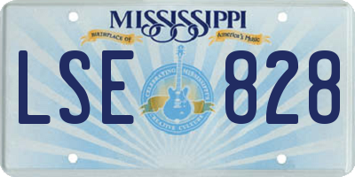 MS license plate LSE828