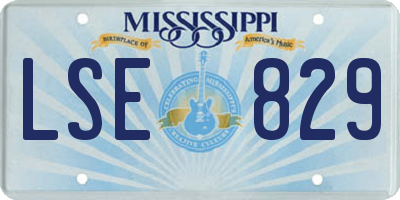 MS license plate LSE829