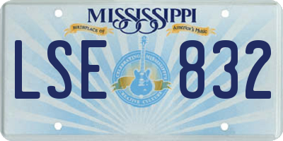 MS license plate LSE832