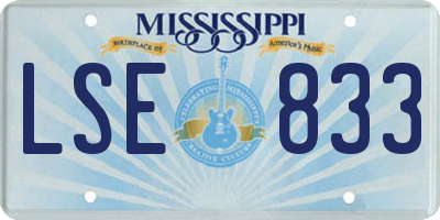 MS license plate LSE833