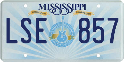MS license plate LSE857