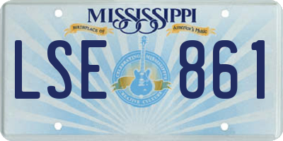 MS license plate LSE861