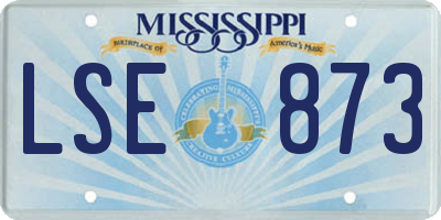 MS license plate LSE873