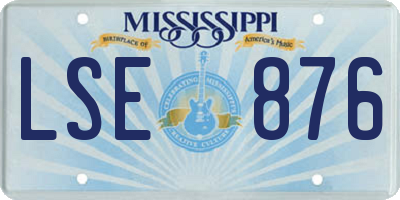 MS license plate LSE876