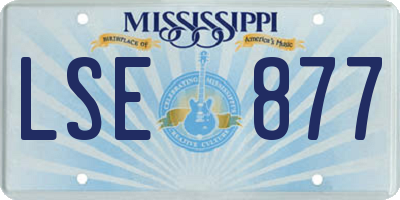 MS license plate LSE877
