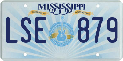 MS license plate LSE879