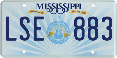 MS license plate LSE883