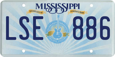 MS license plate LSE886