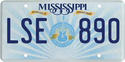 MS license plate LSE890