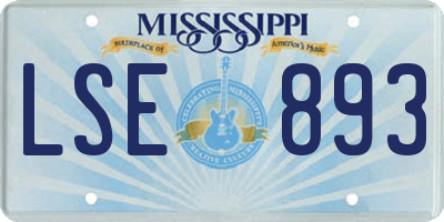 MS license plate LSE893