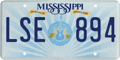 MS license plate LSE894