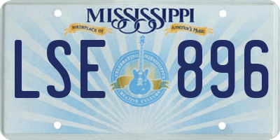 MS license plate LSE896