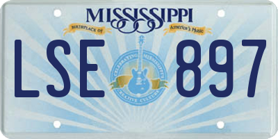MS license plate LSE897