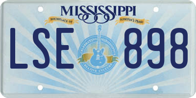 MS license plate LSE898