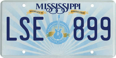 MS license plate LSE899