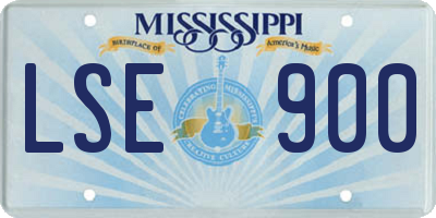 MS license plate LSE900