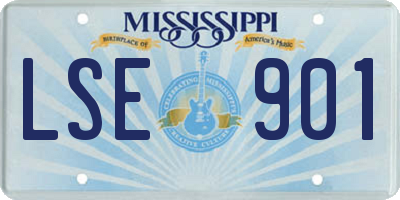 MS license plate LSE901