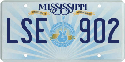 MS license plate LSE902