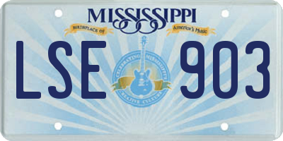 MS license plate LSE903