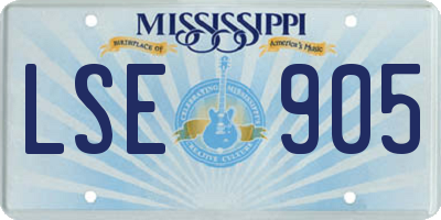 MS license plate LSE905