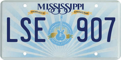 MS license plate LSE907
