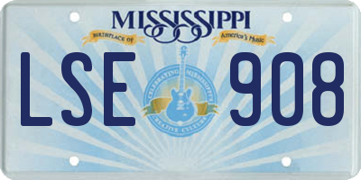 MS license plate LSE908