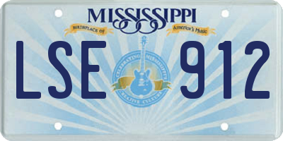 MS license plate LSE912