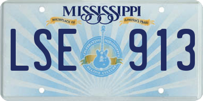 MS license plate LSE913