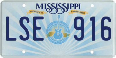 MS license plate LSE916
