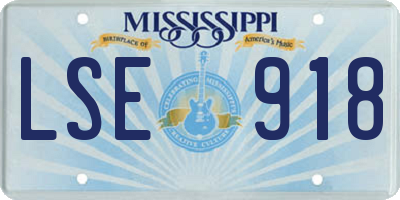 MS license plate LSE918