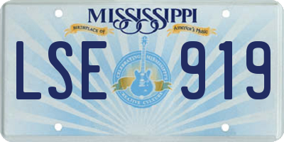 MS license plate LSE919
