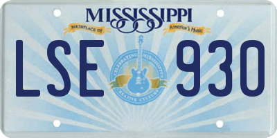 MS license plate LSE930