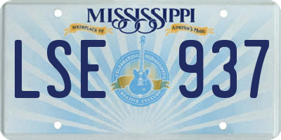 MS license plate LSE937