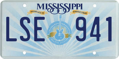 MS license plate LSE941