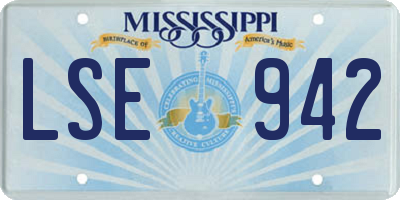 MS license plate LSE942