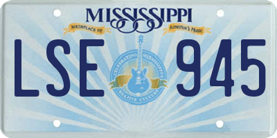 MS license plate LSE945