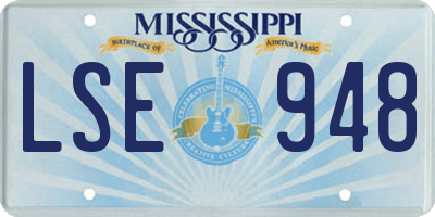 MS license plate LSE948