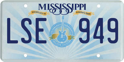 MS license plate LSE949