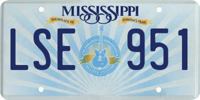MS license plate LSE951