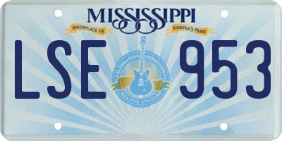 MS license plate LSE953