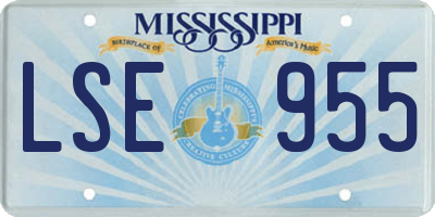 MS license plate LSE955