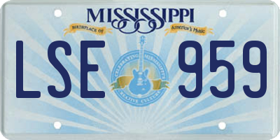 MS license plate LSE959