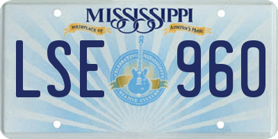 MS license plate LSE960