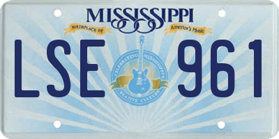 MS license plate LSE961