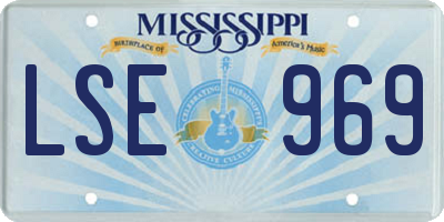 MS license plate LSE969